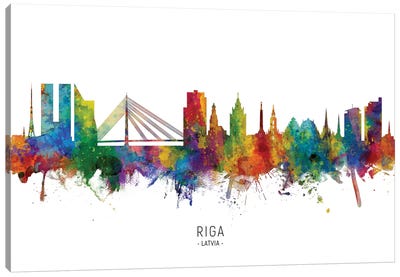 Riga Latvia Skyline Canvas Art Print