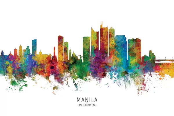 Philippines: Manila Philippines Skyline by Michael Tompsett