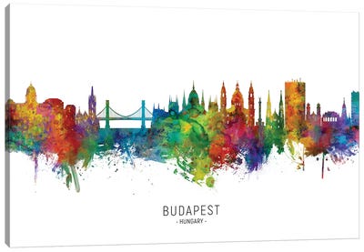 Budapest Hungary Skyline Canvas Art Print - Budapest Art