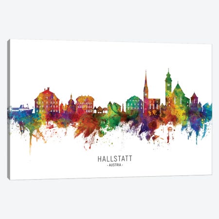 Hallstatt Austria Skyline Canvas Print #MTO2171} by Michael Tompsett Canvas Art