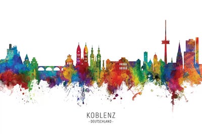Koblenz Deutschland Skyline by Michael Tompsett canvas print