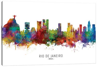 Rio De Janeiro Brazil Skyline Canvas Art Print - Rio de Janeiro Art