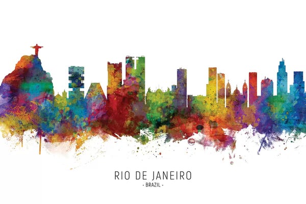 Brazil: Rio De Janeiro Brazil Skyline by Michael Tompsett