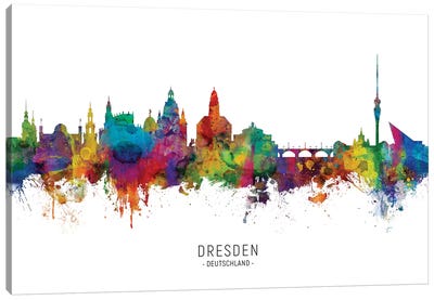 Dresden Deutschland Skyline Canvas Art Print - Dresden