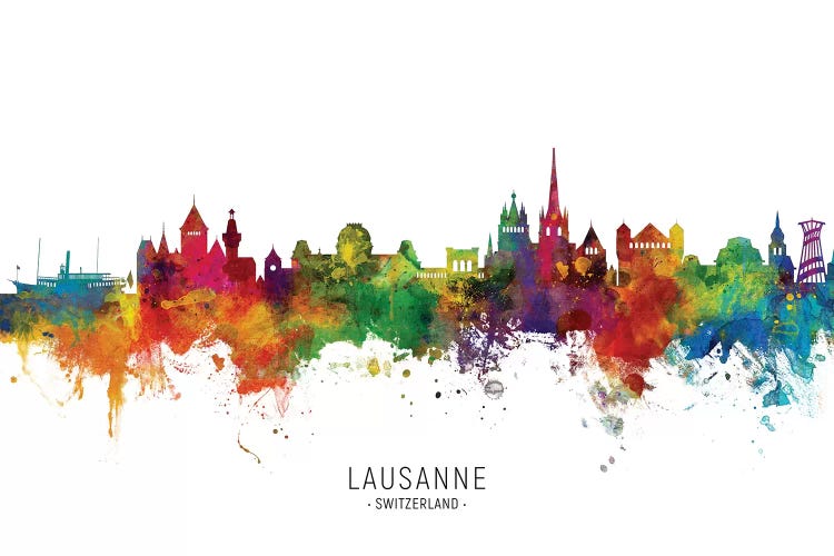 Lausanne Switzerland Skyline