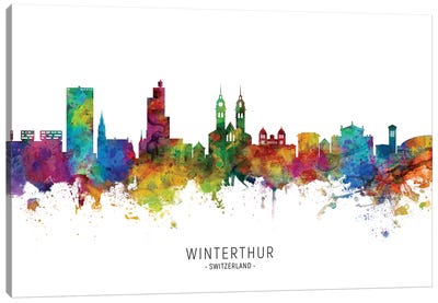 Winterthur Switzerland Skyline Canvas Art Print