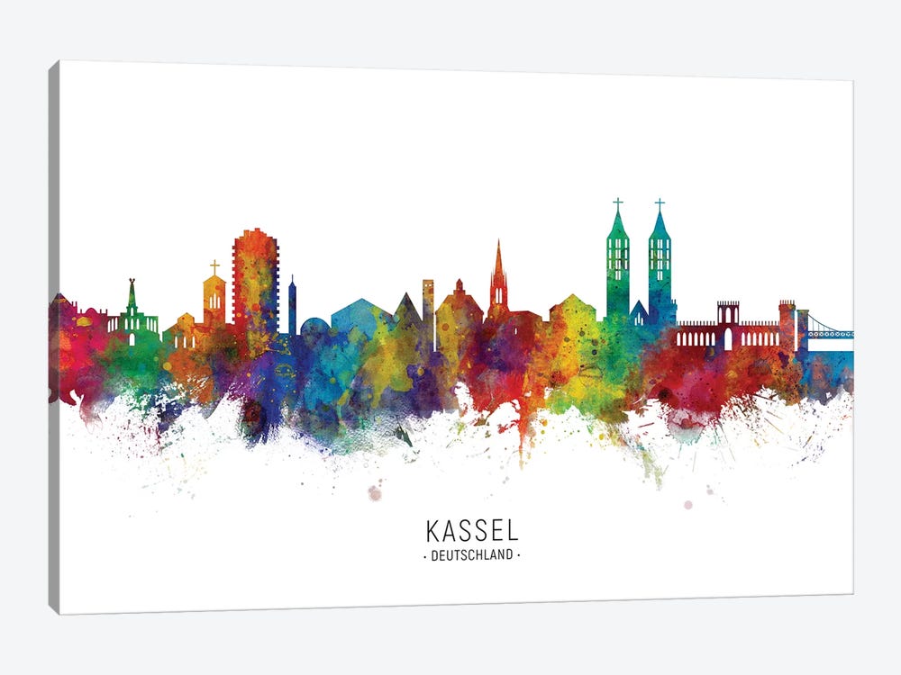 Kassel Deutschland Skyline by Michael Tompsett 1-piece Canvas Artwork