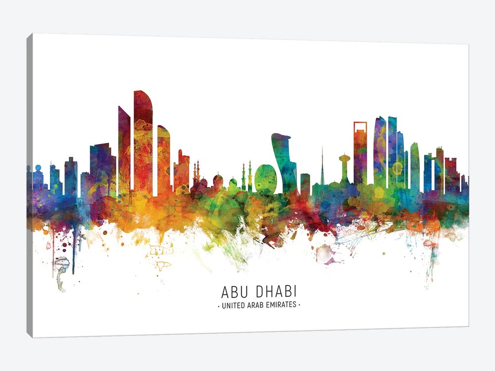 Abu Dhabi Skyline by Michael Tompsett 1-piece Art Print