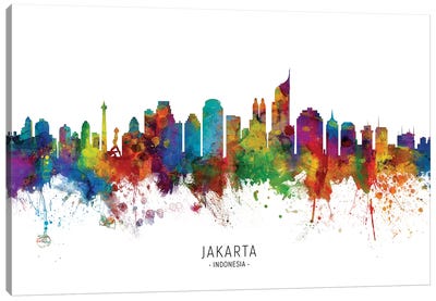 Jakarta Indonesia Skyline Canvas Art Print - Indonesia Art