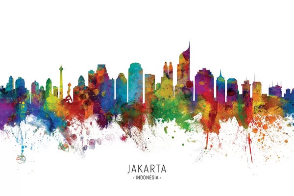 Indonesia: Jakarta Indonesia Skyline by Michael Tompsett