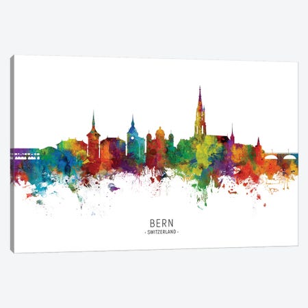Bern Switzerland Skyline Canvas Print #MTO2192} by Michael Tompsett Canvas Wall Art