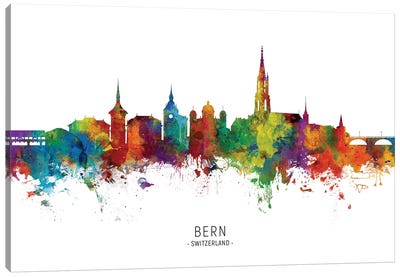 Bern Switzerland Skyline Canvas Art Print