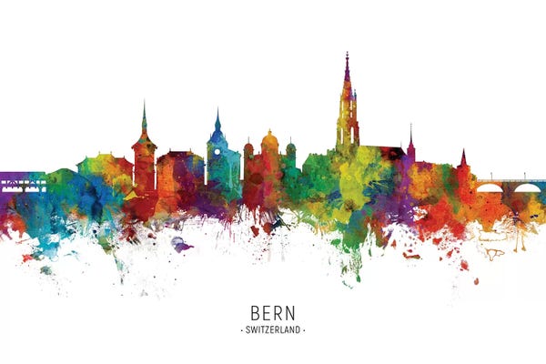 Bern: Bern Switzerland Skyline by Michael Tompsett
