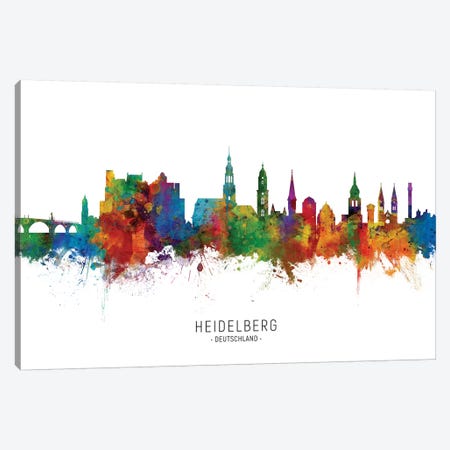 Heidelberg Deutschland Skyline Canvas Print #MTO2193} by Michael Tompsett Canvas Art