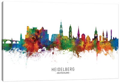 Heidelberg Deutschland Skyline Canvas Art Print