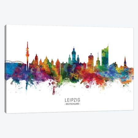 Leipzig Deutschland Skyline Canvas Print #MTO2194} by Michael Tompsett Art Print