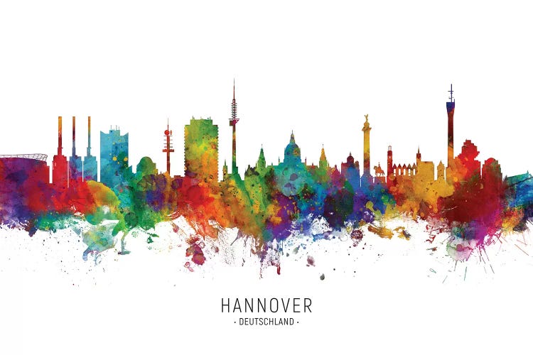 Hannover Deutschland Skyline by Michael Tompsett wall art