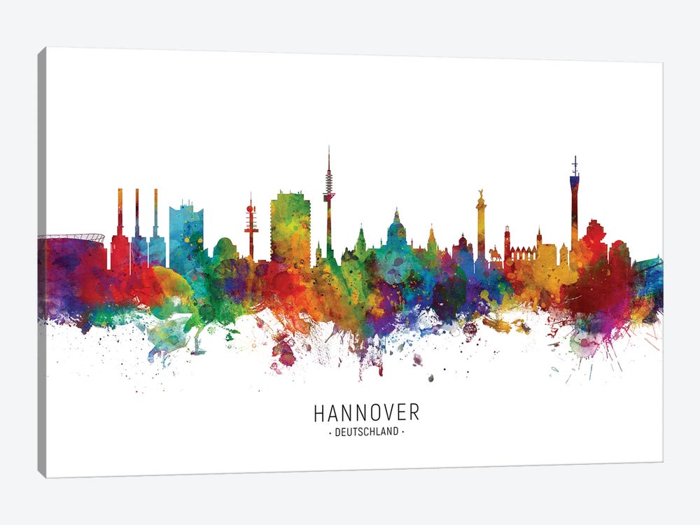 Hannover Deutschland Skyline by Michael Tompsett 1-piece Canvas Art