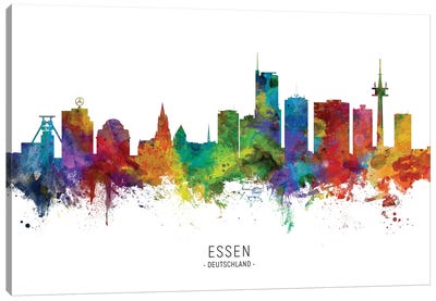 Essen Deutschland Skyline Canvas Art Print