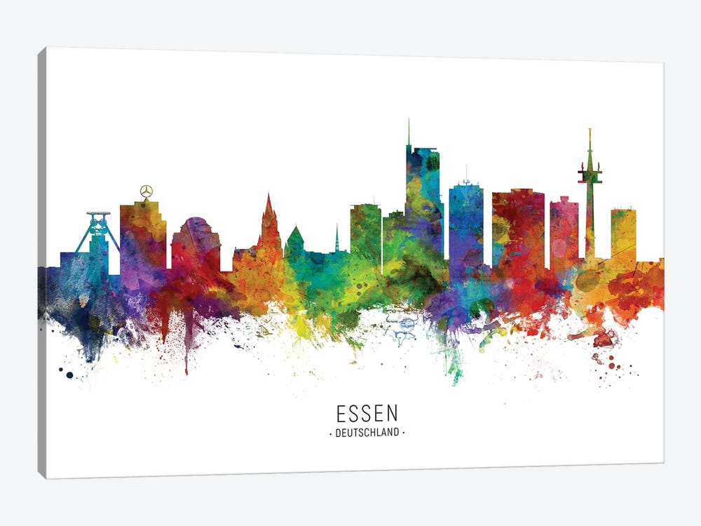 Essen Deutschland Skyline by Michael Tompsett 1-piece Canvas Print