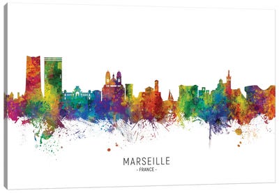 Marseille France Skyline Canvas Art Print