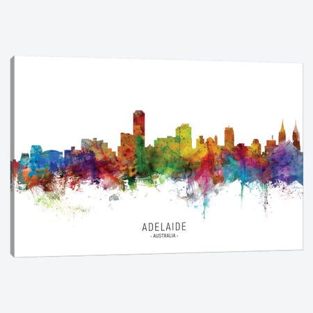 Adelaide Australia Skyline Canvas Print #MTO2198} by Michael Tompsett Canvas Art