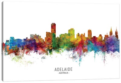 Adelaide Australia Skyline Canvas Art Print - Australia Art