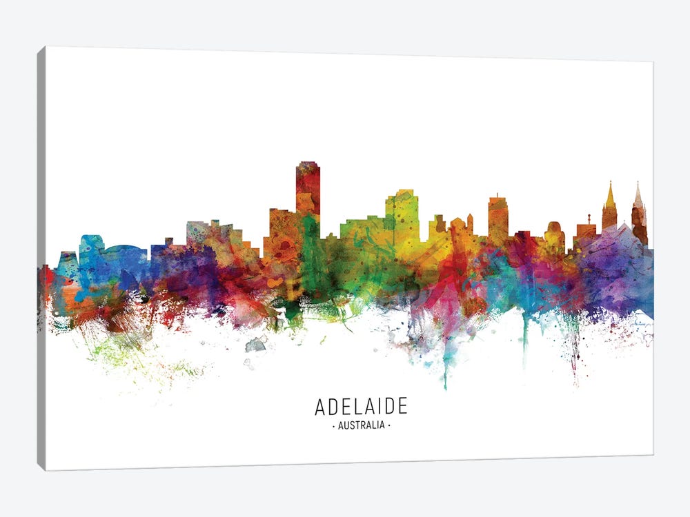 Adelaide Australia Skyline by Michael Tompsett 1-piece Canvas Print