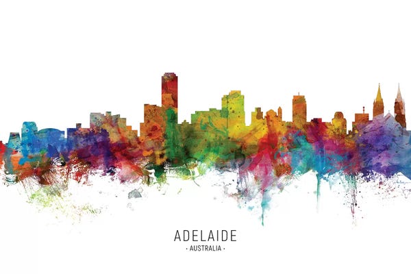 Australia: Adelaide Australia Skyline by Michael Tompsett