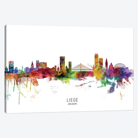 Liege Belgium Skyline Canvas Print #MTO2200} by Michael Tompsett Canvas Wall Art