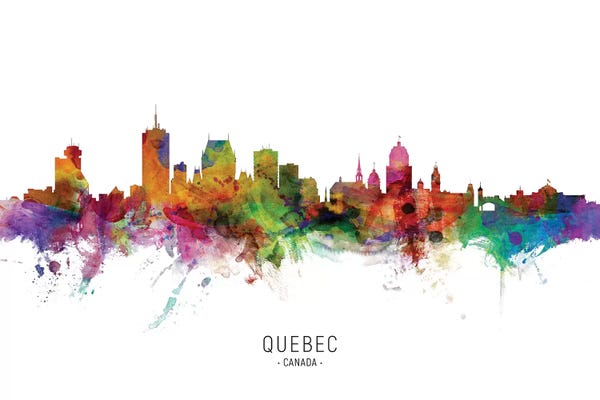 Quebec: Quebec Canada Skyline by Michael Tompsett
