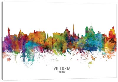 Victoria Canada Skyline Canvas Art Print - British Columbia Art