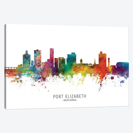 Port Elizabeth Skyline Canvas Print #MTO2204} by Michael Tompsett Canvas Print
