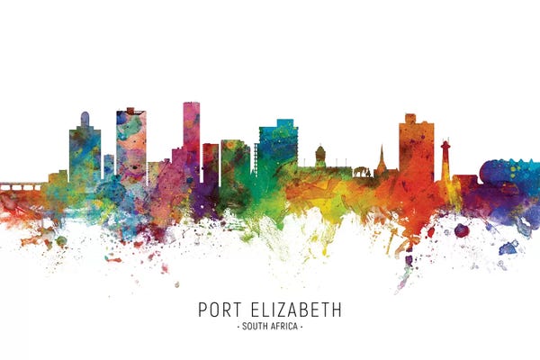 South Africa: Port Elizabeth Skyline by Michael Tompsett