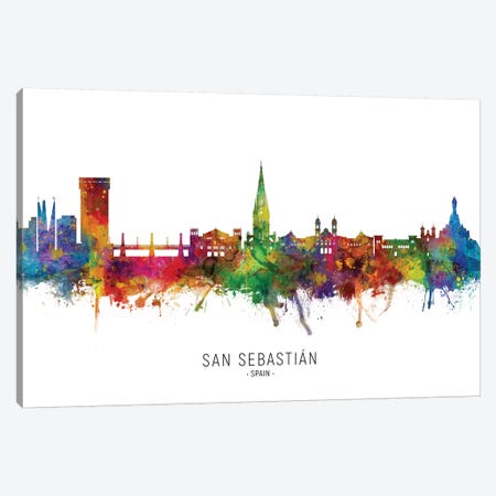 San Sebastian Spain Skyline Canvas Print #MTO2207} by Michael Tompsett Art Print