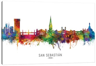 San Sebastian Spain Skyline Canvas Art Print - Spain Art