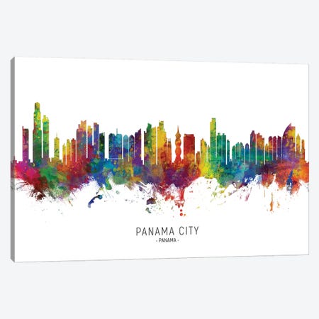 Panama City Skyline Canvas Print #MTO2209} by Michael Tompsett Canvas Art