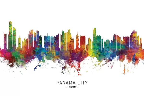 Typography: Panama City Skyline by Michael Tompsett