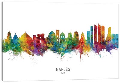 Naples Italy Skyline Canvas Art Print - Campania Art