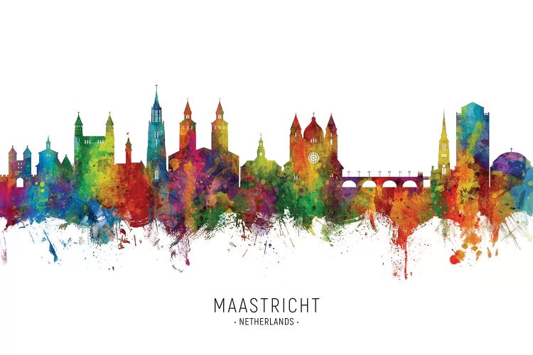 Maastricht Netherlands Skyline by Michael Tompsett wall art