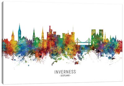 Inverness Scotland Skyline Canvas Art Print - Scotland Art