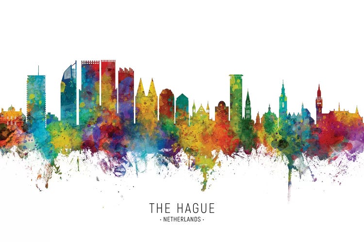 The Hague Netherlands Skyline by Michael Tompsett wall art