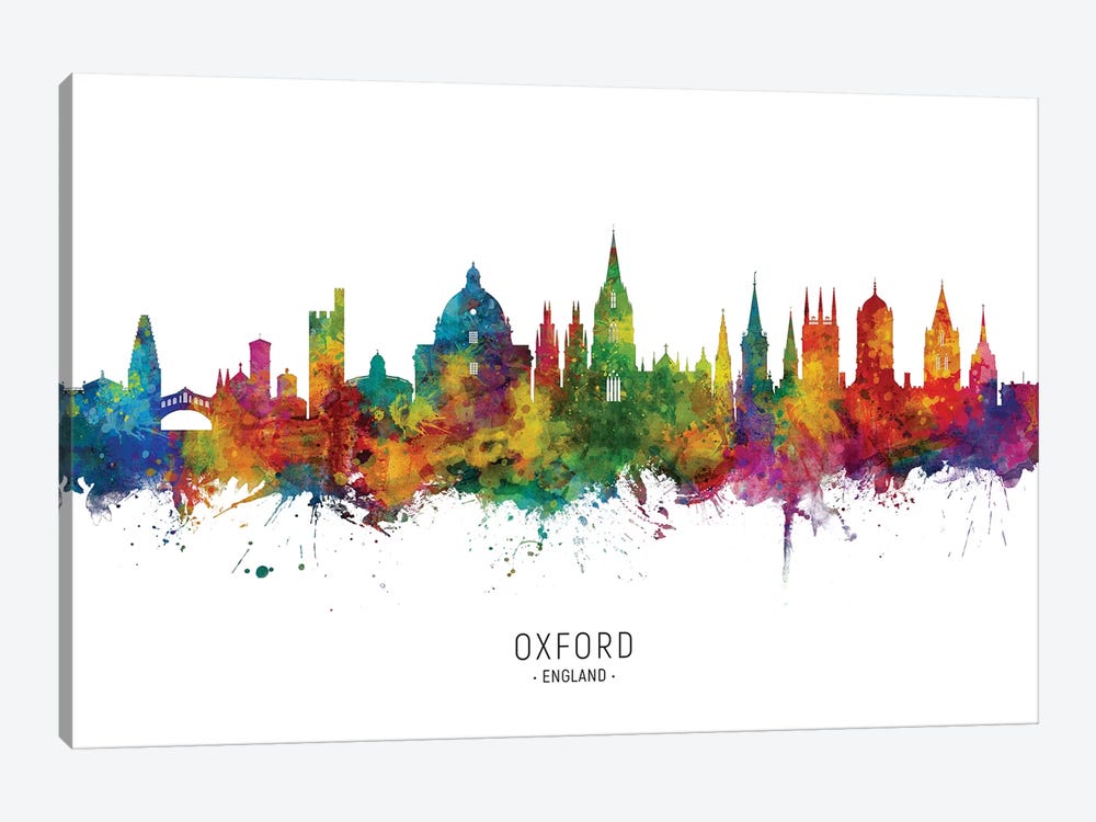 Oxford England Skyline by Michael Tompsett 1-piece Canvas Wall Art