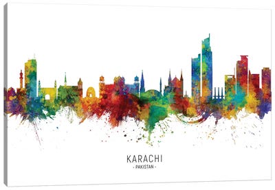 Karachi Pakistan Skyline Canvas Art Print - Pakistan