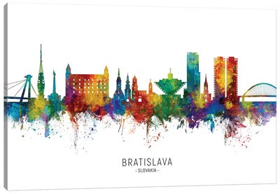 Bratislava Slovakia Skyline Canvas Art Print - Slovakia