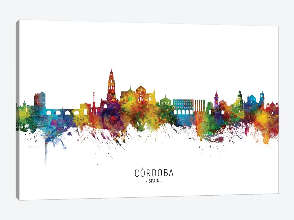 Cordoba Spain Skyline by Michael Tompsett 1-piece Canvas Art