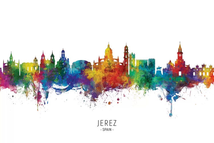 Jerez Spain Skyline by Michael Tompsett wall art