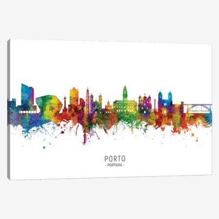 Porto Portugal Skyline Canvas Print #MTO2226} by Michael Tompsett Canvas Print