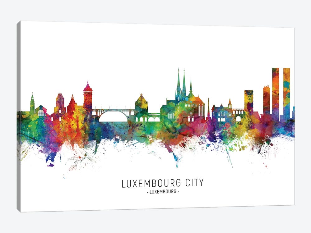 Luxembourg City Skyline Canvas Print By Michael Tompsett Icanvas