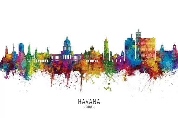 Michael Tompsett: Havana Cuba Skyline by Michael Tompsett